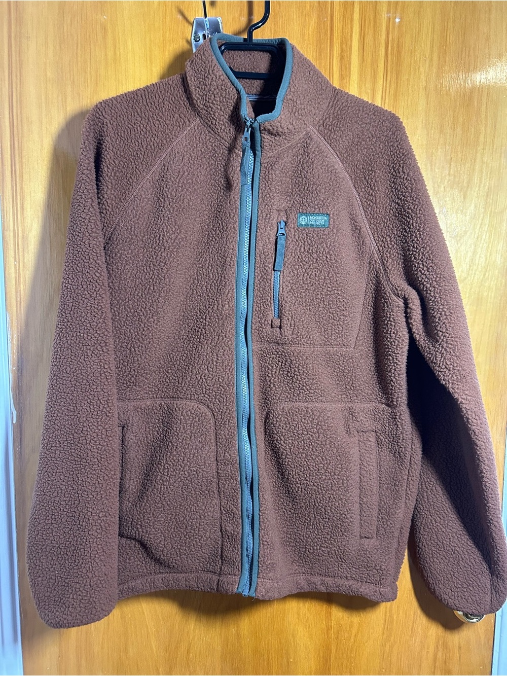 Mondetta Brown Sherpa Fleece Jacket with Gray Trim